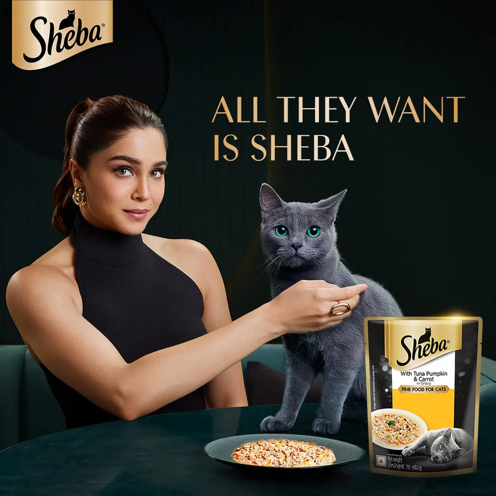 Sheba Tuna Pumpkin & Carrot In Gravy Rich Premium Adult Fine Cat Wet Food