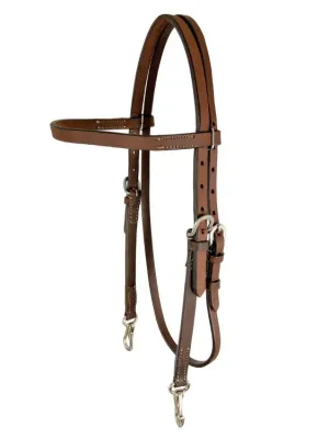 Showman  Argentina cow leather browband headstall.