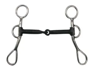 Showman stainless steel training bit with 6" cheeks, 5" broken mouth piece
