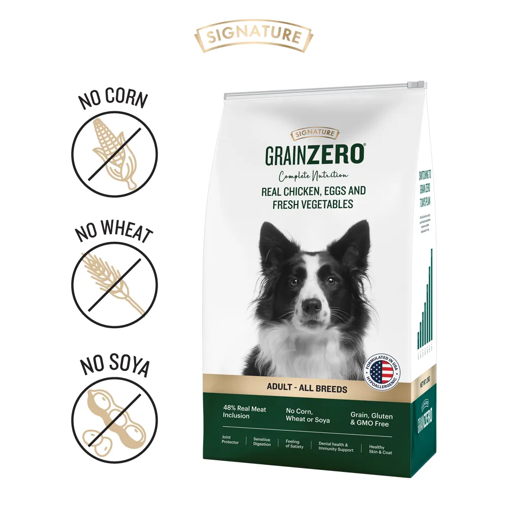 Signature Freedom Chicken and Rice and Grain Zero Real Chicken, Egg and Vegetables Adult Dog Dry Food Combo