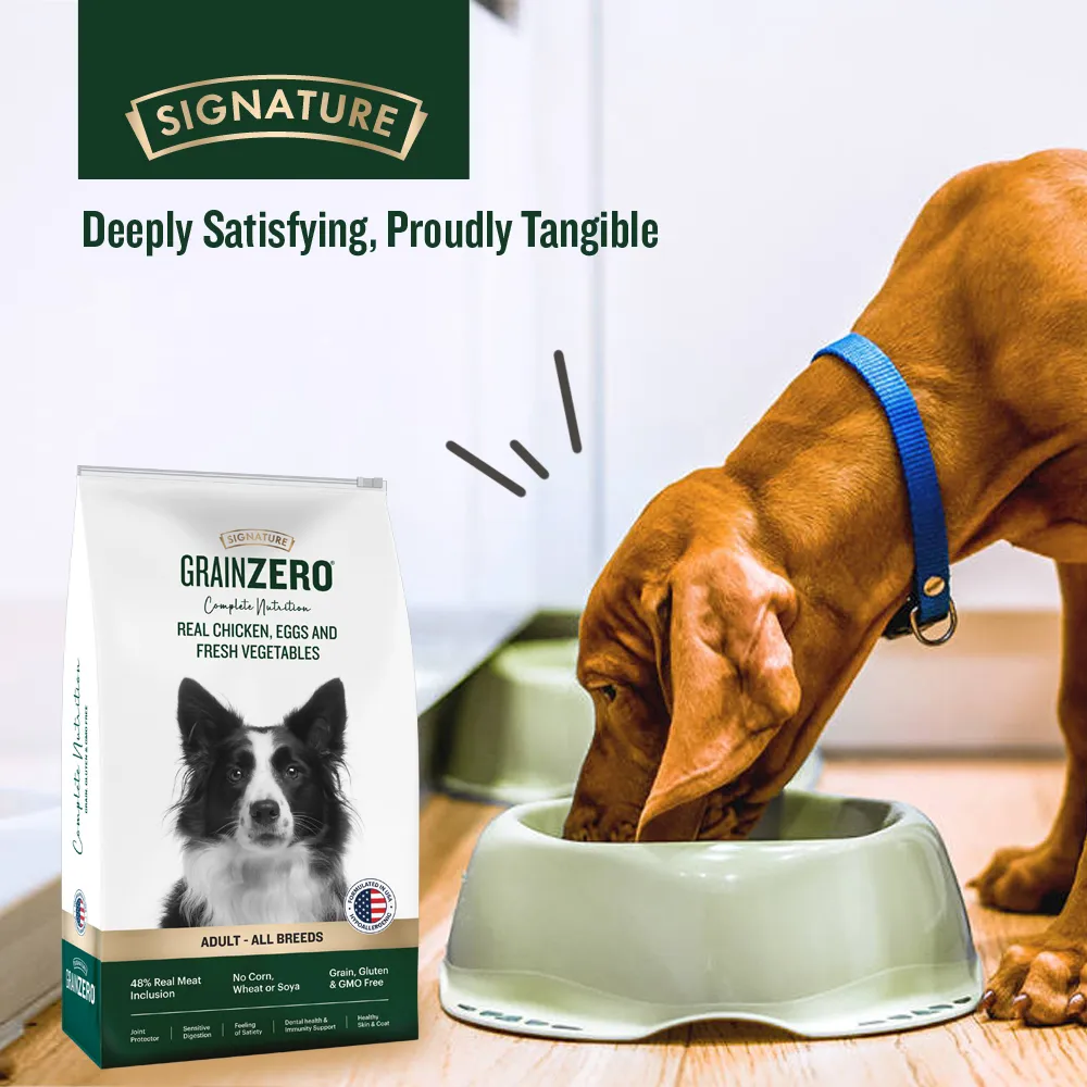 Signature Freedom Chicken and Rice and Grain Zero Real Chicken, Egg and Vegetables Adult Dog Dry Food Combo