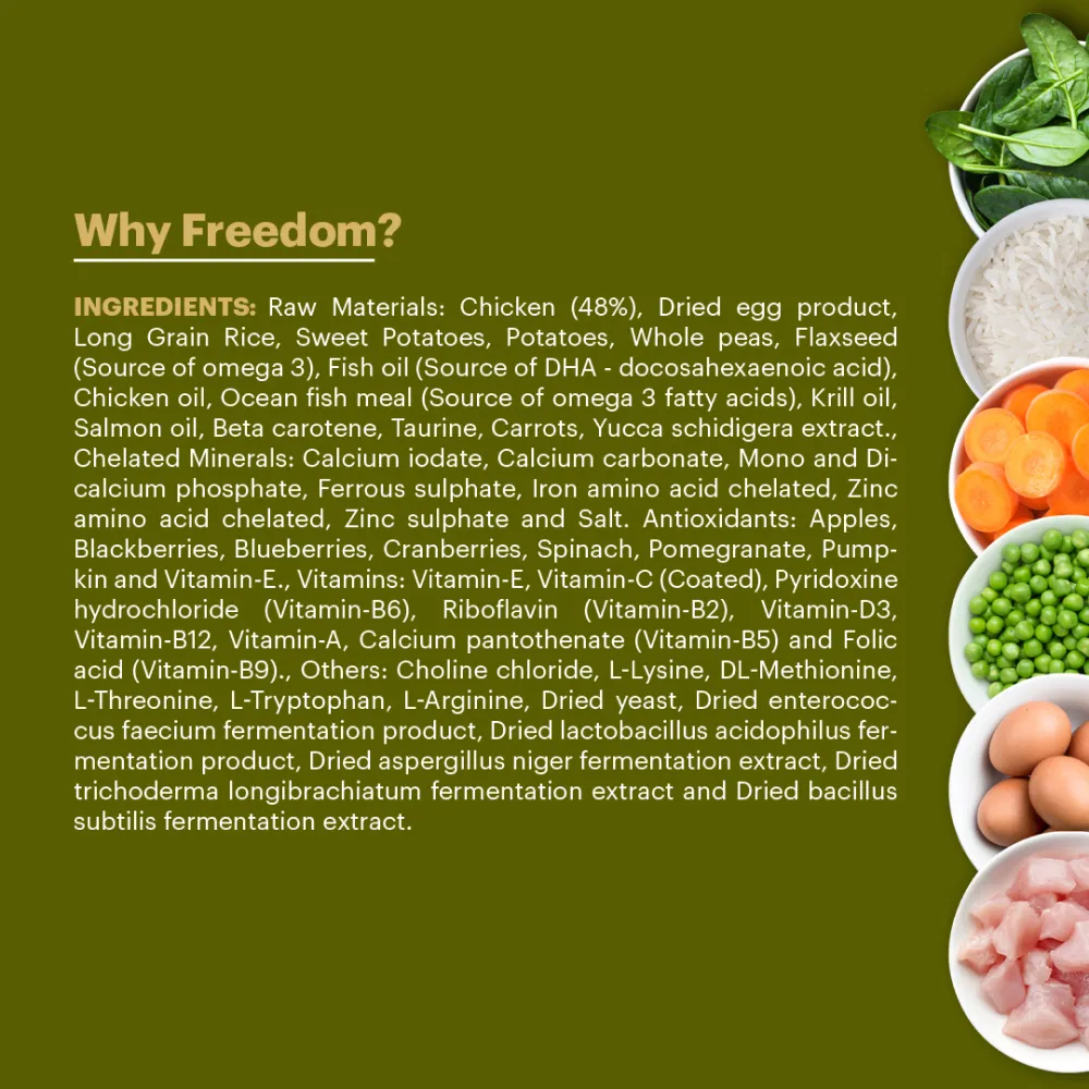 Signature Freedom Chicken and Rice and Grain Zero Real Chicken, Egg and Vegetables Adult Dog Dry Food Combo