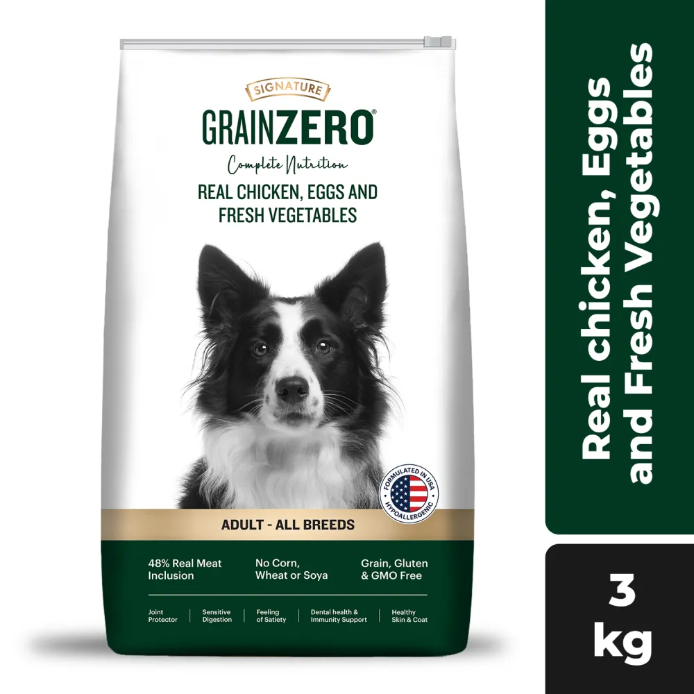Signature Freedom Chicken and Rice and Grain Zero Real Chicken, Egg and Vegetables Adult Dog Dry Food Combo