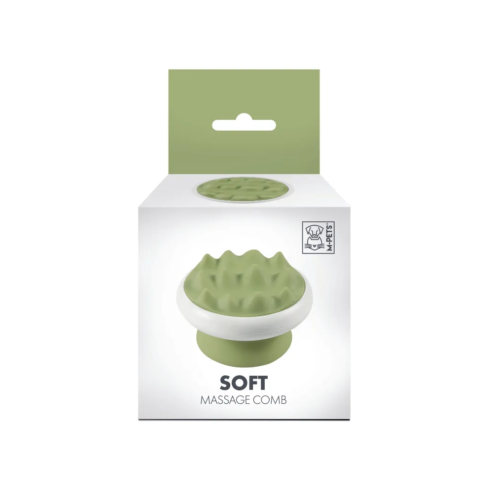 SOFT Massage Soft Comb - Coarse Teeth Green