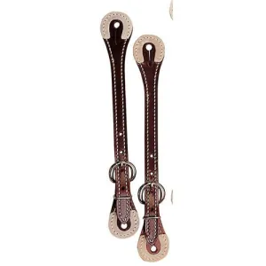 Spur Straps with Rawhide Corners