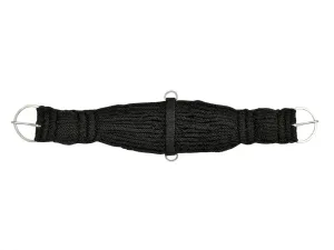 String girth with nickel plated flat hardware.