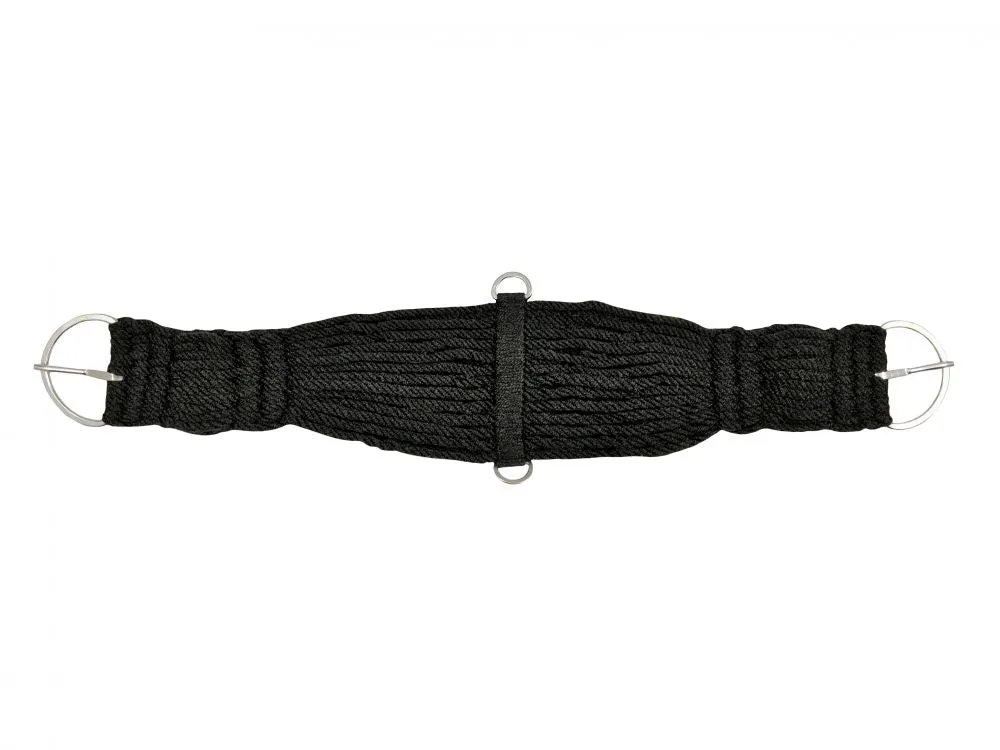 String girth with nickel plated flat hardware.
