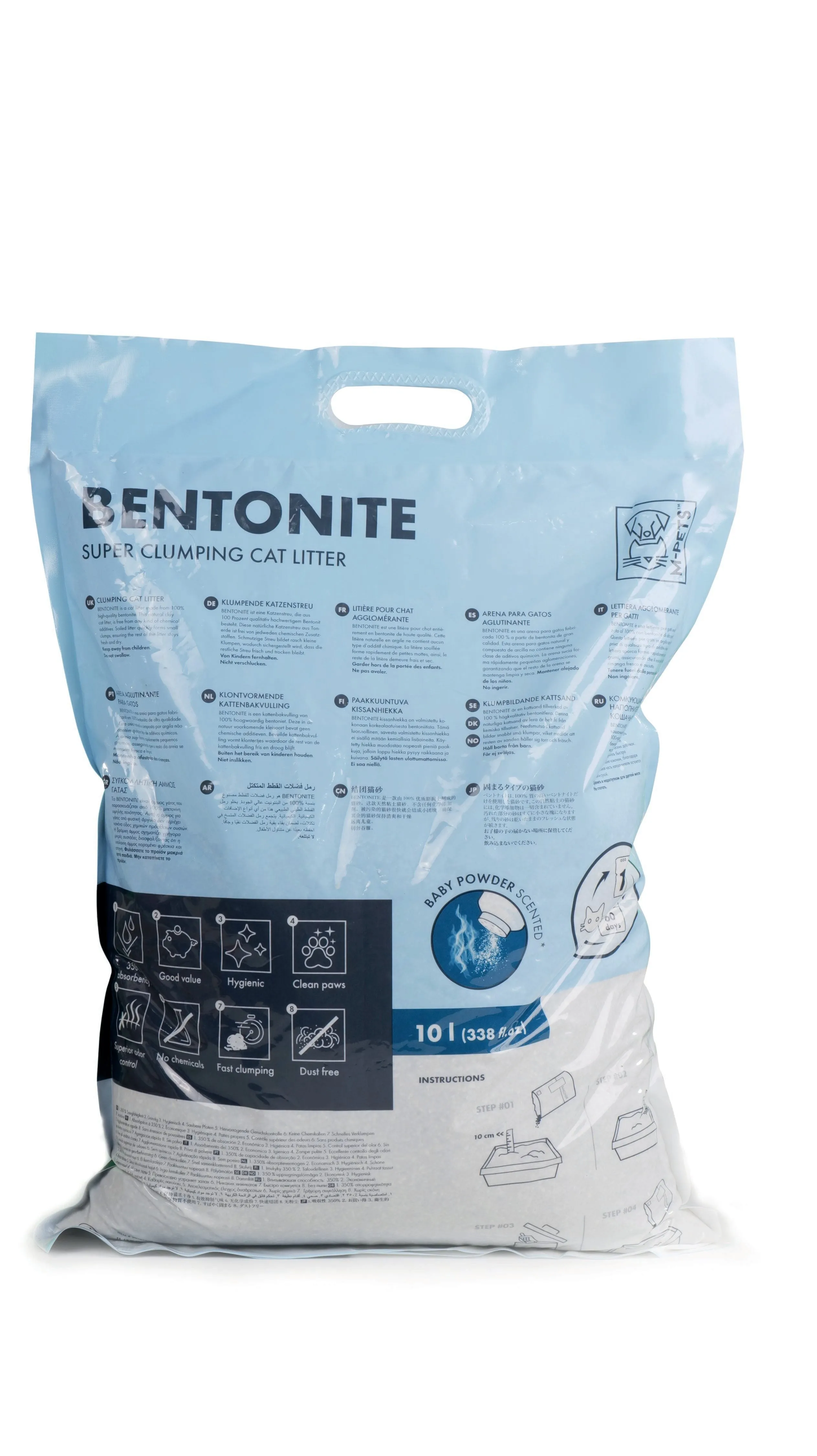 Super Clumping Bentonite Cat Litter Baby Powder