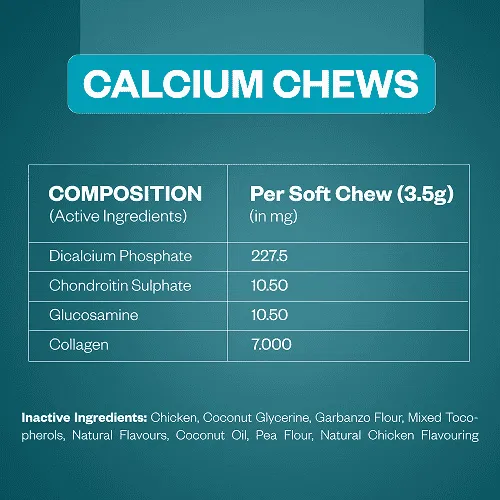 TailsAlive Calcium Chicken Flavor Soft Chews Supplements for Dogs