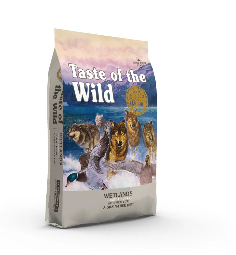 Taste of the Wild Wetlands Canine Recipe with Roasted Fowl Adult Dog Dry Food | Grain Free Formula (Limited Shelf Life)