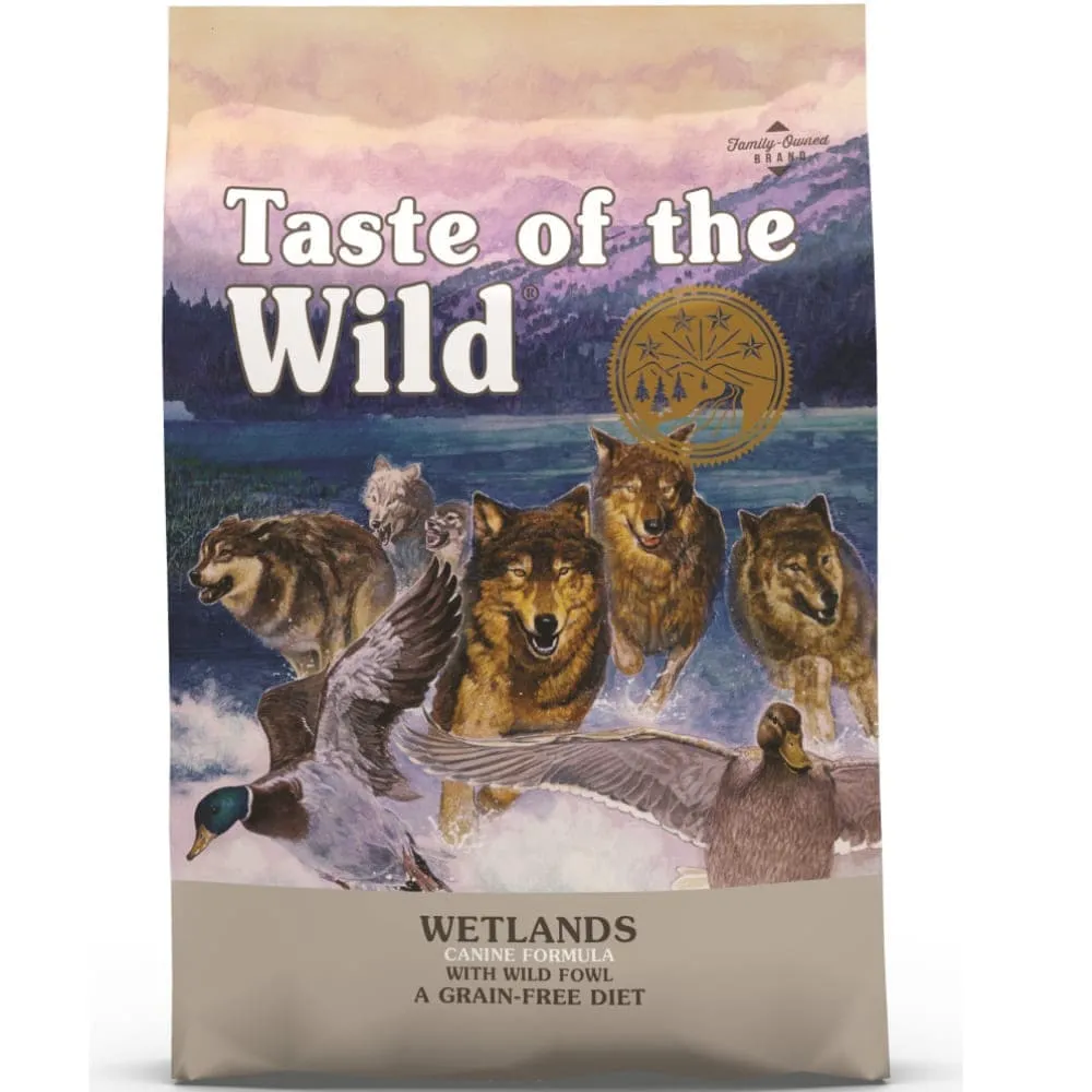 Taste of the Wild Wetlands Canine Recipe with Roasted Fowl Adult Dog Dry Food | Grain Free Formula (Limited Shelf Life)
