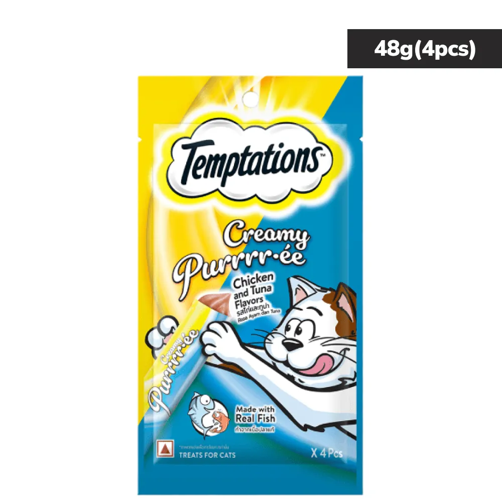 Temptations Creamy Purrrr ee Chicken & Tuna Cat Treats