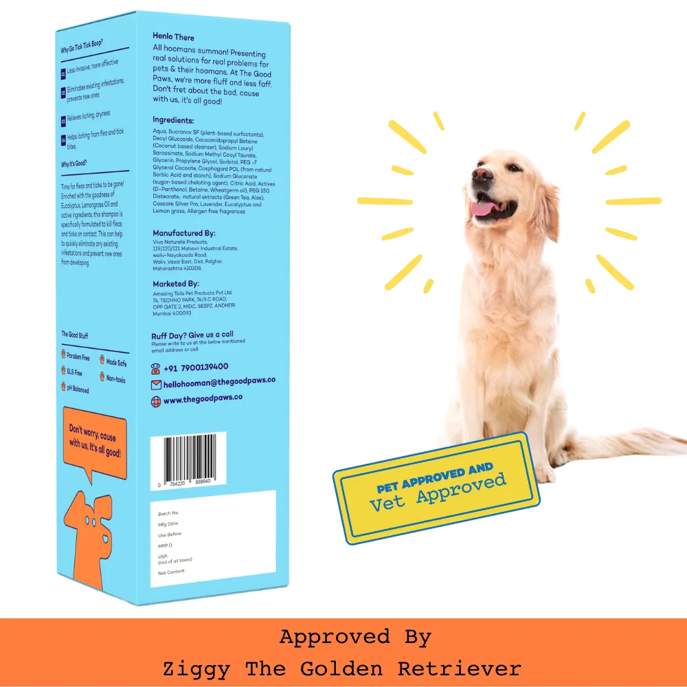 The Good Paws Tick Tick Boop Shampoo for Dogs