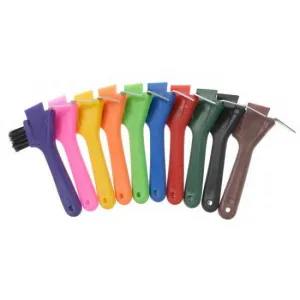 TOUGH1 HOOF PICK/BRUSH COMBINATION - DIFFERENT COLORS