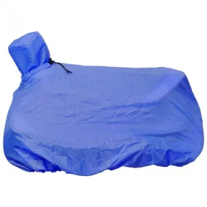 TOUGH1 TOTAL NYLON SADDLE COVER/TOTE - ROYAL BLUE