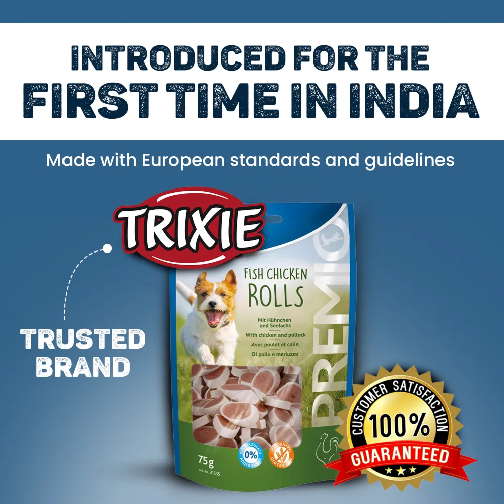 Trixie Premio Chicken Pasta and Fish and Chicken Rolls Dog Treats Combo