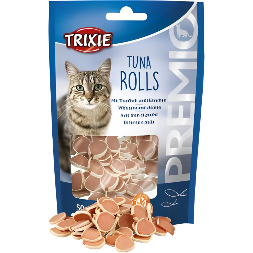Trixie Premio Tuna Rolls and Chicken Creamy Cat Treat Combo