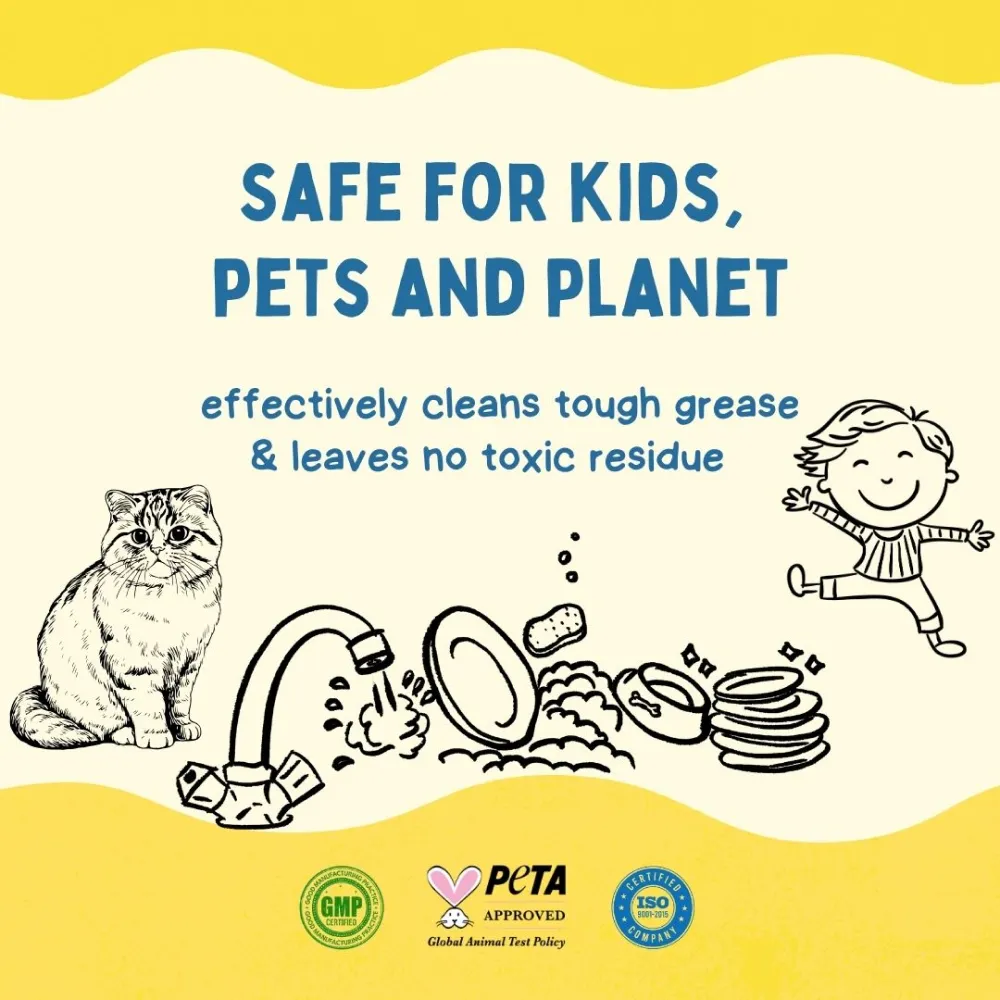 Unleash Wellness Pet Safe Dishwashing Liquid for Dogs and Cats