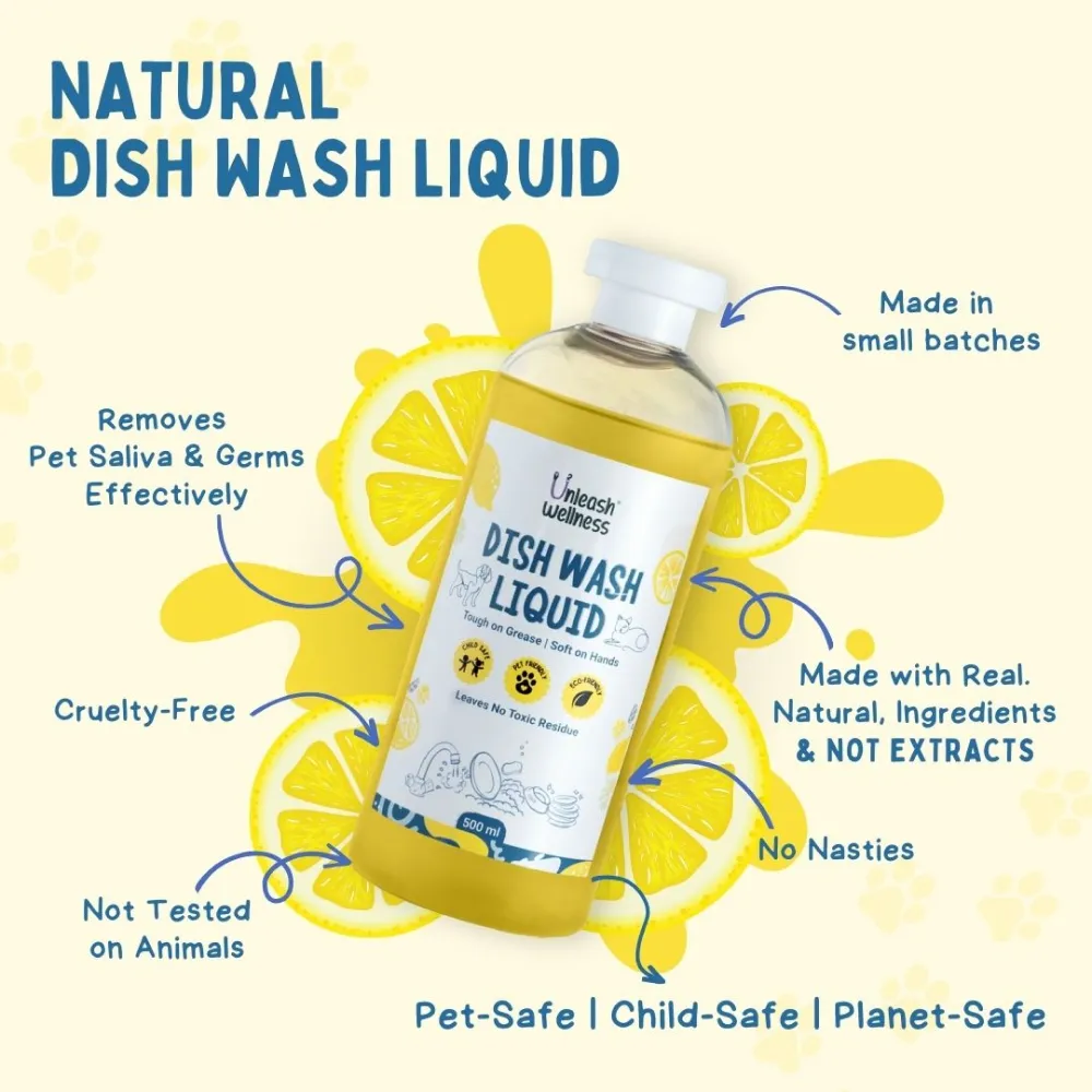 Unleash Wellness Pet Safe Dishwashing Liquid for Dogs and Cats