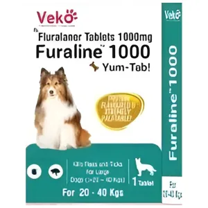 Veko Furaline Fluralaner 1000mg Chewable Tablets for Large Dogs (20-40kg)