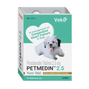Veko Petmedin 2.5mg (Pimobendan) Tablet for Dogs (pack of 30 tablets)