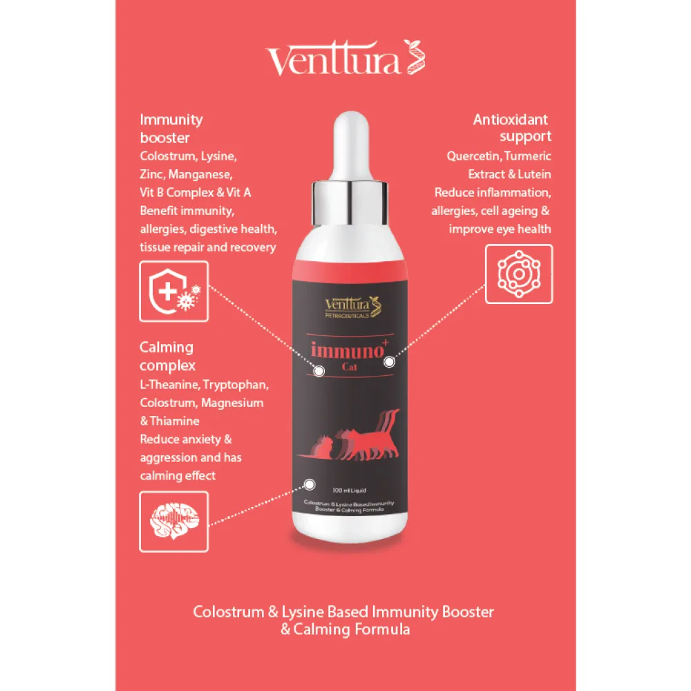 Venttura Immunity Booster & Calming Supplement for Cats