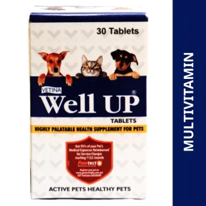 Vetina Well Up tablets Nutritional Supplement for Dogs and Cats (30 tablets)