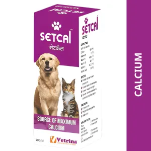 Vetrina Setcal Suspension Calcium Supplement for Dogs and Cats (200ml)