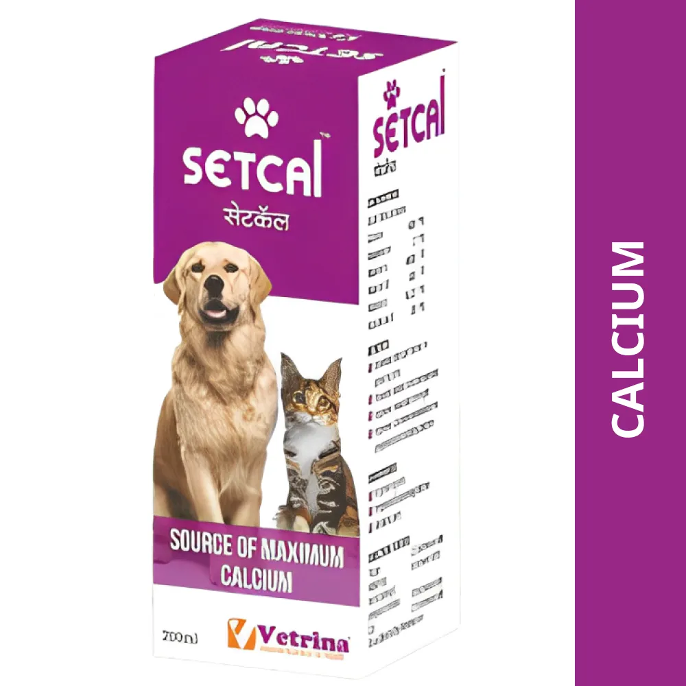 Vetrina Setcal Suspension Calcium Supplement for Dogs and Cats (200ml)