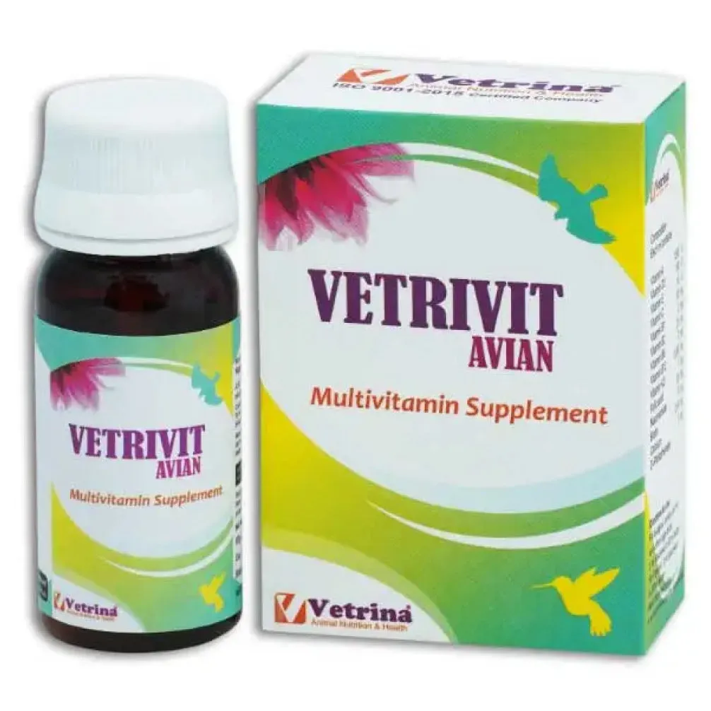 Vetrina Vetrivit Avian Multivitamin Supplements (30ml) and Vetrina Setgut Exotic Powder for Birds (50g) Combo