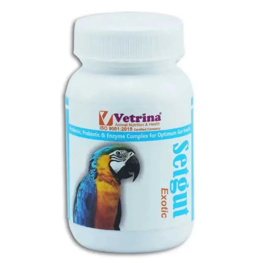Vetrina Vetrivit Avian Multivitamin Supplements (30ml) and Vetrina Setgut Exotic Powder for Birds (50g) Combo
