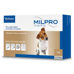 Virbac Milpro Dewormer for Small Breed Dogs & Puppies