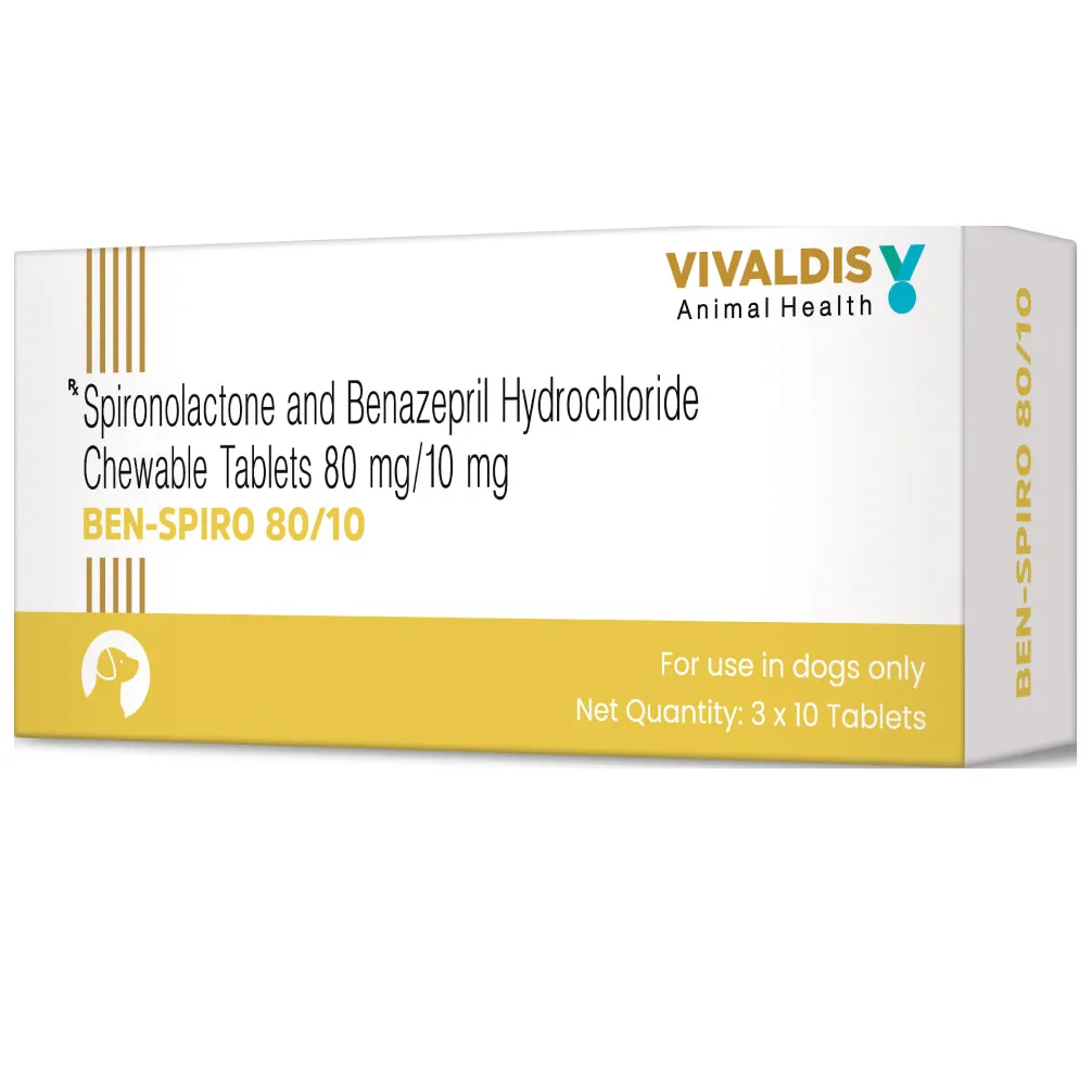 Vivaldis Ben Spiro (Spironolactone & Benzepril) Tablets for Dogs