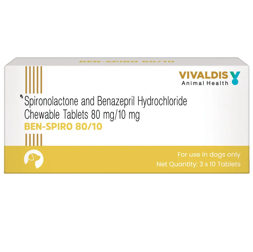 Vivaldis Ben Spiro (Spironolactone & Benzepril) Tablets for Dogs