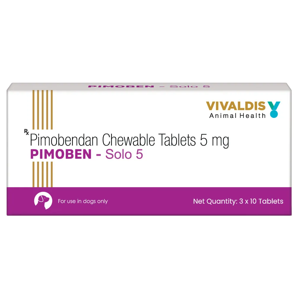 Vivaldis Pimoben (Pimobendan) Solo 5mg Tablet for Dogs