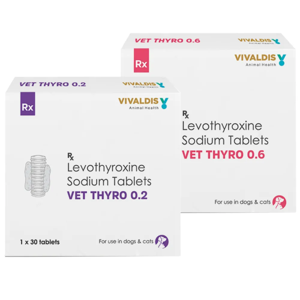 Vivaldis Vet Thyro 0.2 (Levothyroxine sodium) Tablets for Dogs and Cats