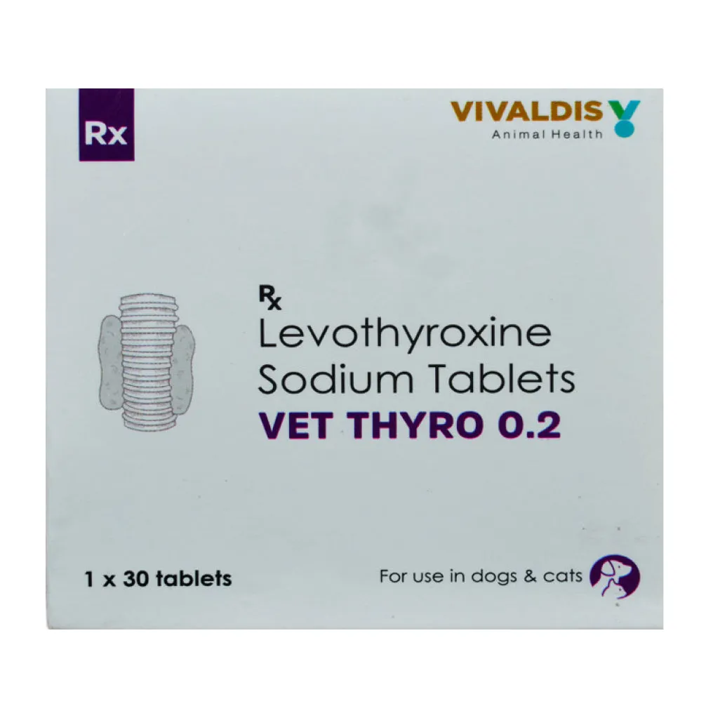 Vivaldis Vet Thyro 0.2 (Levothyroxine sodium) Tablets for Dogs and Cats