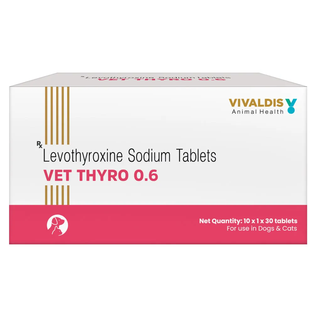 Vivaldis Vet Thyro 0.6 (Levothyroxine sodium) Tablets for Dogs and Cats