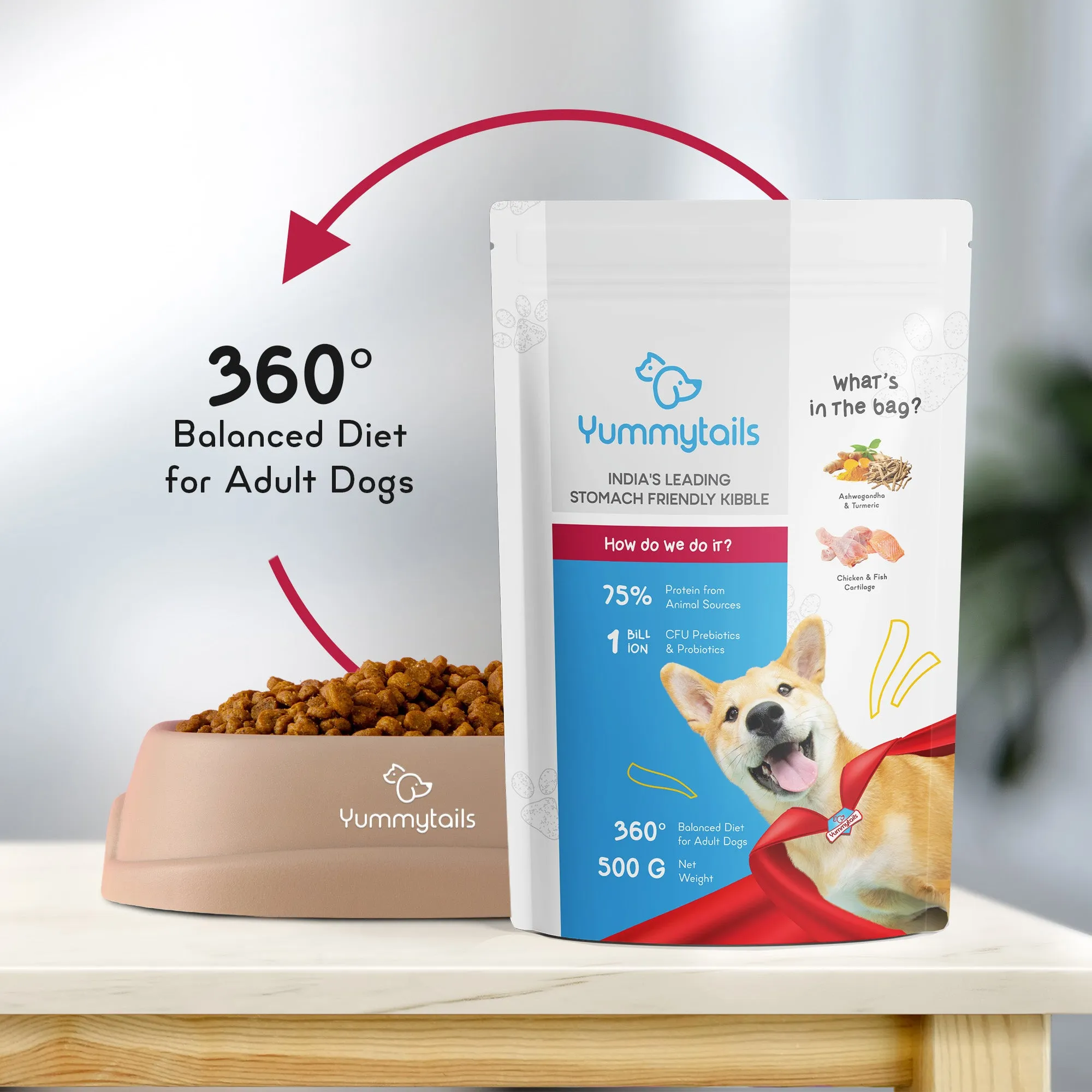 Yummytails Chicken and Fish Premium Adult Medium and Large Dog Dry Food