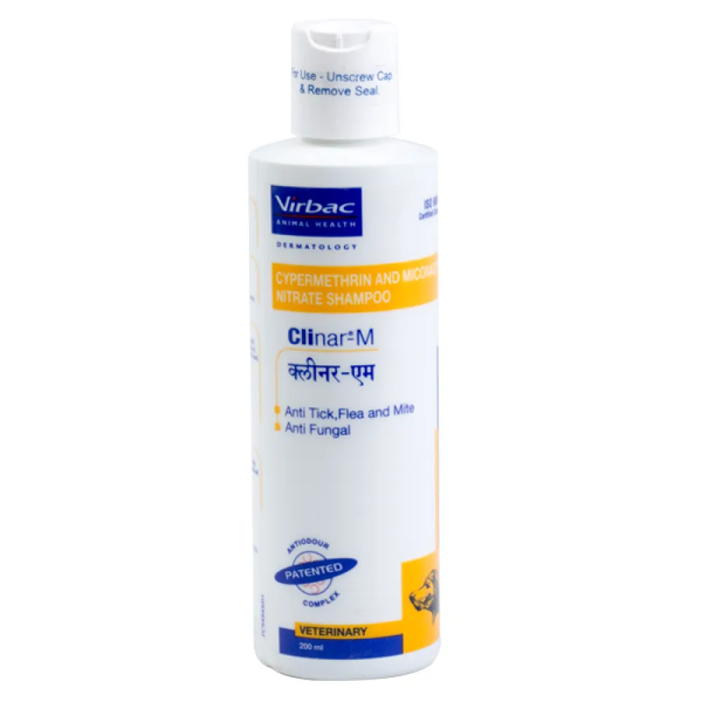 Zoetis Simparica Trio Tablet (10-20 kg) and Virbac Clinar M Shampoo Tick & Flea Control Combo for Dogs